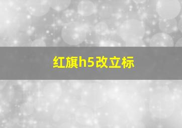 红旗h5改立标