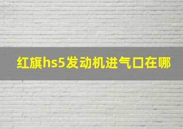 红旗hs5发动机进气口在哪