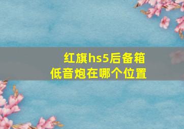 红旗hs5后备箱低音炮在哪个位置