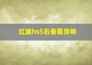 红旗hs5后备箱异响