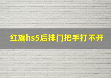 红旗hs5后排门把手打不开