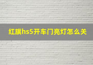 红旗hs5开车门亮灯怎么关