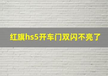 红旗hs5开车门双闪不亮了