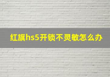 红旗hs5开锁不灵敏怎么办