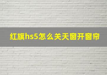 红旗hs5怎么关天窗开窗帘