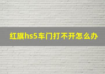 红旗hs5车门打不开怎么办