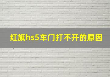 红旗hs5车门打不开的原因