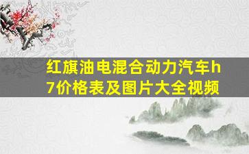 红旗油电混合动力汽车h7价格表及图片大全视频