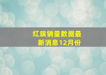 红旗销量数据最新消息12月份