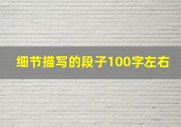 细节描写的段子100字左右