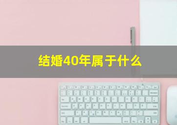 结婚40年属于什么