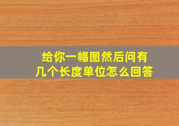 给你一幅图然后问有几个长度单位怎么回答