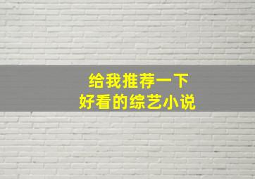 给我推荐一下好看的综艺小说