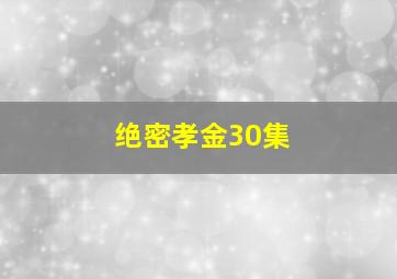 绝密孝金30集