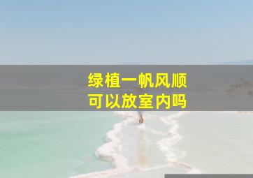 绿植一帆风顺可以放室内吗