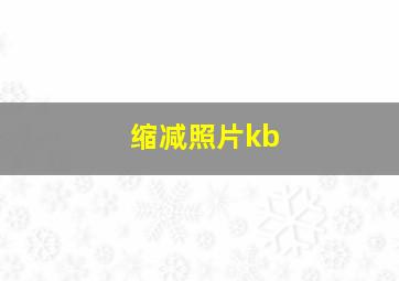 缩减照片kb