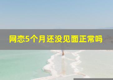 网恋5个月还没见面正常吗