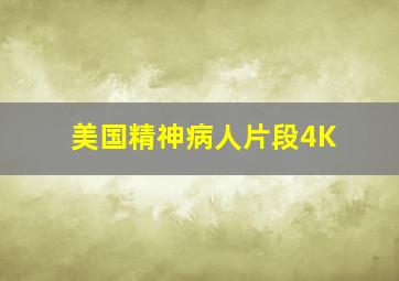 美国精神病人片段4K