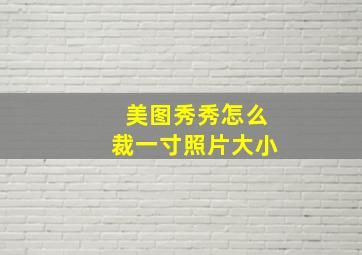 美图秀秀怎么裁一寸照片大小