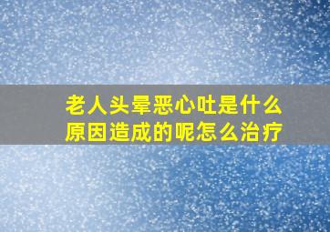 老人头晕恶心吐是什么原因造成的呢怎么治疗