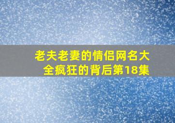 老夫老妻的情侣网名大全疯狂的背后第18集