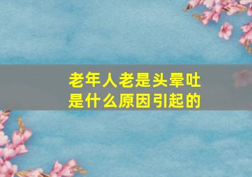 老年人老是头晕吐是什么原因引起的