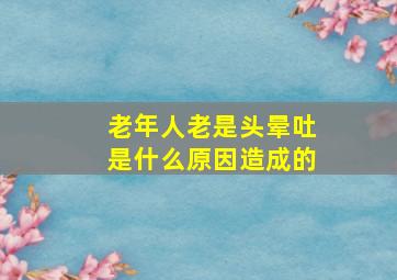 老年人老是头晕吐是什么原因造成的