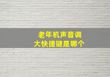 老年机声音调大快捷键是哪个