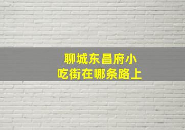 聊城东昌府小吃街在哪条路上