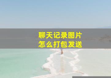 聊天记录图片怎么打包发送