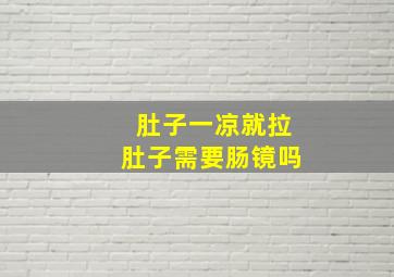 肚子一凉就拉肚子需要肠镜吗