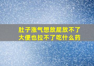 肚子涨气想放屁放不了大便也拉不了吃什么药