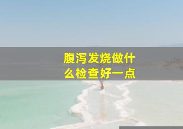 腹泻发烧做什么检查好一点