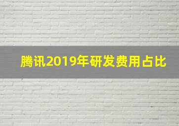 腾讯2019年研发费用占比