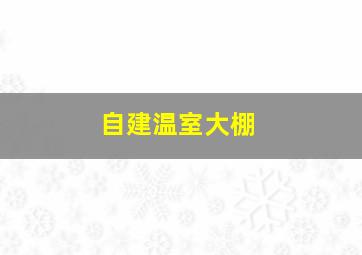 自建温室大棚