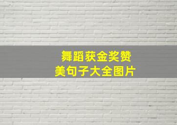 舞蹈获金奖赞美句子大全图片