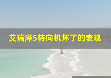 艾瑞泽5转向机坏了的表现