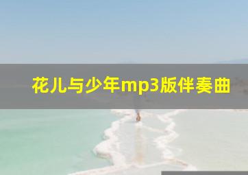 花儿与少年mp3版伴奏曲