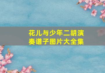 花儿与少年二胡演奏谱子图片大全集