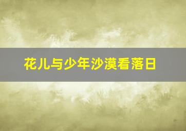 花儿与少年沙漠看落日