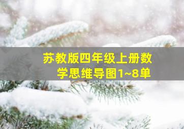 苏教版四年级上册数学思维导图1~8单