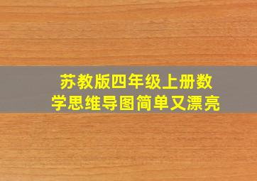 苏教版四年级上册数学思维导图简单又漂亮