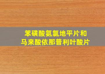 苯磺酸氨氯地平片和马来酸依那普利叶酸片