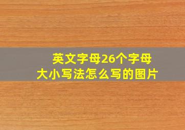 英文字母26个字母大小写法怎么写的图片