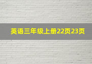 英语三年级上册22页23页