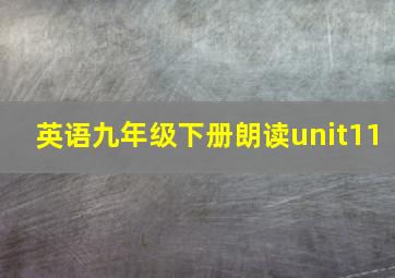 英语九年级下册朗读unit11