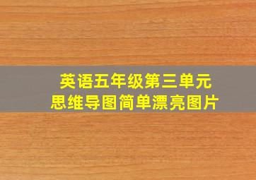 英语五年级第三单元思维导图简单漂亮图片