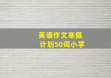 英语作文寒假计划50词小学