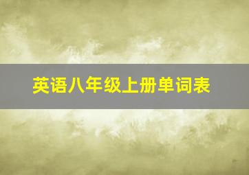 英语八年级上册单词表