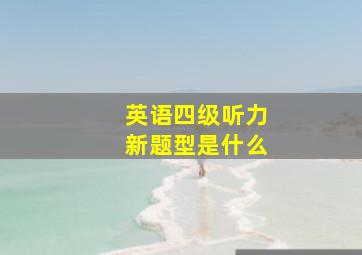 英语四级听力新题型是什么